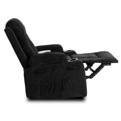 Кресло мягкое раскладное массажное с реклайнером Mebel Elit BOX 2 Черный ME.BOX2/CZ/T/FW фото - 6