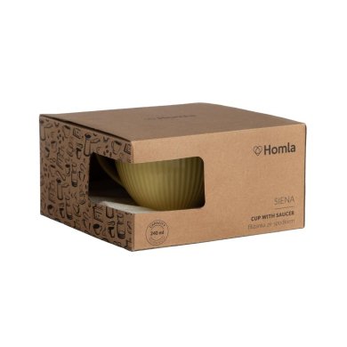 УЦЕНКА Чашка с блюдцем Homla SIENA 240 мл Желтый brak/235713 фото - 9