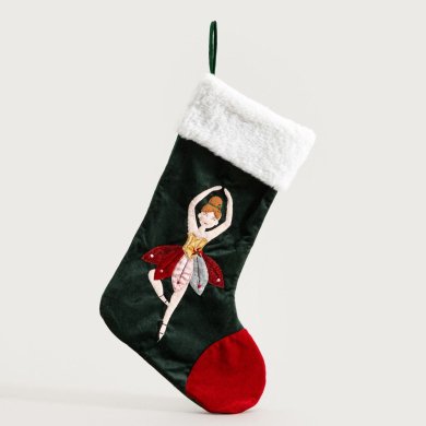 Різдвяна шкарпетка для подарунків Homla GEILL Welur Різнокольоровий 242655