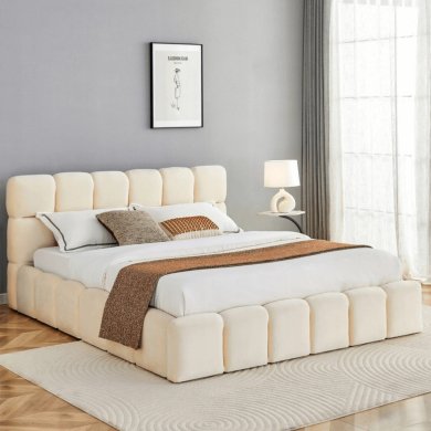 Ліжко Mebel Elit MURACJA Welur 160x200 см Кремовий ME.MURCJA/160/KR/V/LOZZPOJ