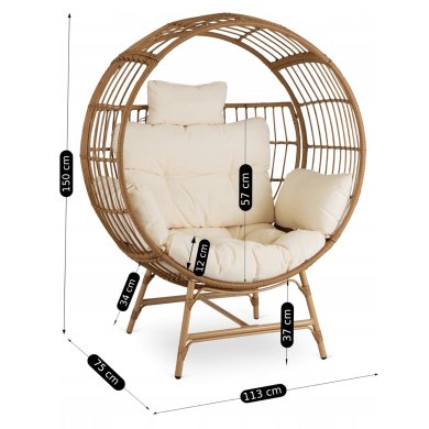 Садовое кресло Mebel Elit TAMPA Дерево ME.TAMPA/BZ/NAT/T/FW фото - 12