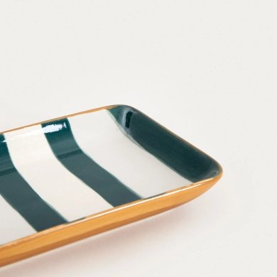 Сервірувальне блюдо Homla TORRIT 19x12 см Зелений 243484 фото - 3