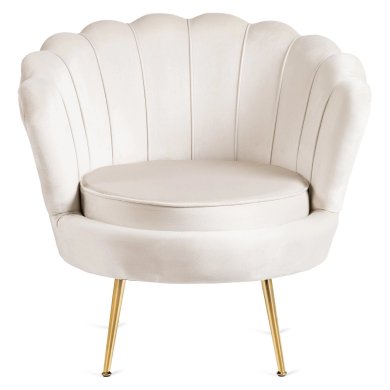 Крісло м'яке з підставкою Mebel Elit GRAND Welur Кремовий ME.GRAND/KR/V/FW фото - 3