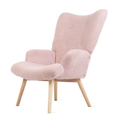 Крісло м'яке Homla MOSS TEDDY BOUCLE Рожевий 210563 фото - 2
