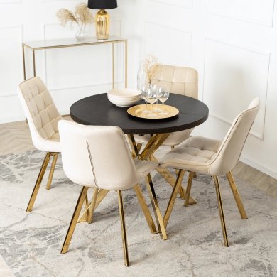 Розкладний обідній стіл Mebel Elit LUGO Чорний - 9 Розкладний обідній стіл Mebel Elit LUGO Чорний ME.LUGO/CZ/ZL/S фото - 9