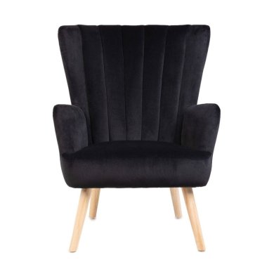 Крісло м'яке Homla MILLS Welur Чорний 218191 фото - 2