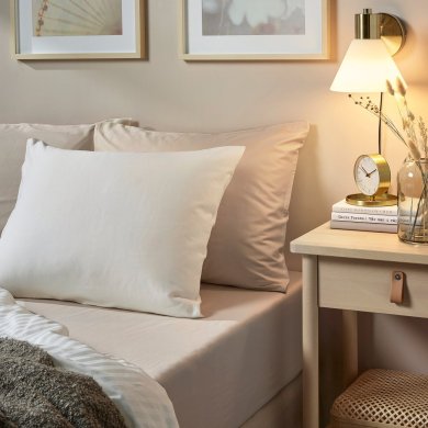 IKEA Простынь на резинке NATTJASMIN 160x200 см Бежевый (ИКЕА NATTJASMIN) 00442734 фото - 11