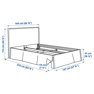 IKEA Ліжко TARNKULLEN 140х200 см Бежевий (ИКЕА ТАРНКУЛЛЕН) 69608133 фото - 10
