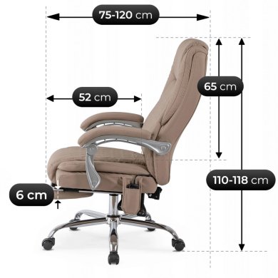 Масажне офісне крісло Mebel Elit GIORGIO Бежевий ME.GIORGIO/BZ/E/FO фото - 15