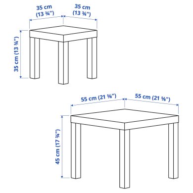 IKEA Комплект журнальных столов LACK 2 шт Белый (ИКЕА НЕДОСТАТОК) 59442727 фото - 6