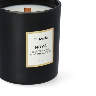 Ароматична свічка Homla NOVA Rose Sandalwood | Чорний 164446 фото - 3