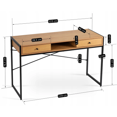 Письменный стол Mebel Elit STEP Дуб золотой ME.STEP/D/CZ/B фото - 15