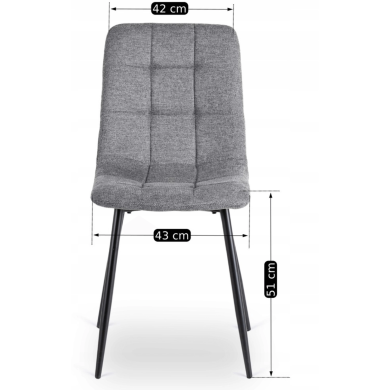 Обеденный стул Mebel Elit PERU 2 Серый - 9 Обеденный стул Mebel Elit PERU 2 Серый ME.PERU2/P/T/K фото - 9