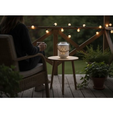 Подсвечник-фонарь Garden Line 19/33 см Белый LIS9173 фото - 3