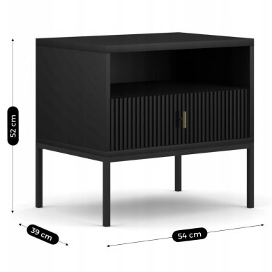 Тумба приліжкова Mebel Elit MARCOS Чорний - 5 Тумба приліжкова Mebel Elit MARCOS Чорний W.MAGGIORE/CZ/SZAFKNOC фото - 5