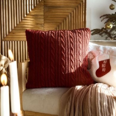 Декоративна наволочка Homla NEW MJOLBY 45x45 см Бордовий 218838 фото - 5