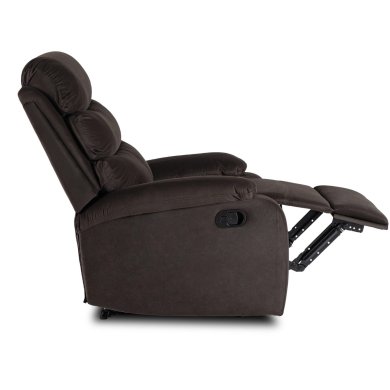 Крісло м'яке розкладне з реклайнером Mebel Elit KOBE Welur Коричневий ME.KOBE/CZ/V/FW фото - 8