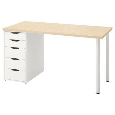IKEA Письменный стол MITTCIRKEL/ALEX Сосна (ИКЕА МИТЦИРКЕЛЬ/АЛЕКС) 49508686