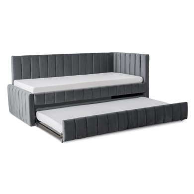 Раскладная кушетка Mebel Elit VILLEMO Welur 90x200 см Серый ME.VILLEMO/90/90/CP/V/LOZWYS фото - 4