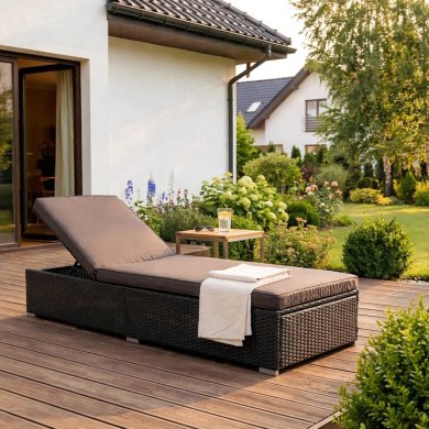 Шезлонг Mebel Elit LARGO Черный ME.LARGO/CZ/RT/OGR/LEZ фото - 7