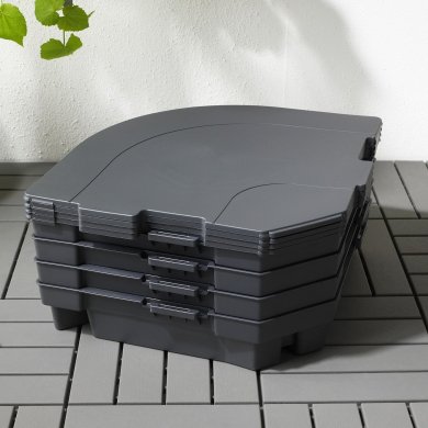 IKEA Основа для садового зонта SVARTO 99х99 см Темно-серый (ИКЕА SVARTÖ) 10285328 фото - 16