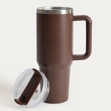 Термокружка з трубочкою Homla COCOA 1,18 л Коричневий 244898 фото - 2