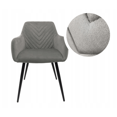 Обеденный стул Kontrast CAROL Серый - 10 Обеденный стул Kontrast CAROL Серый 5.90.26047 фото - 10