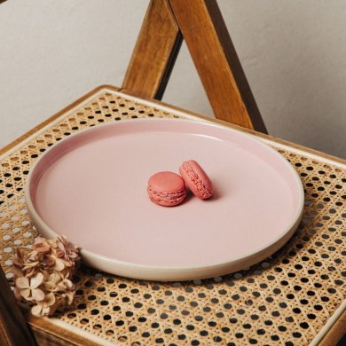 Обеденная тарелка Homla LABRA 26 см Розовый 243152 фото - 4