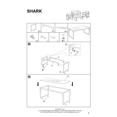 Комплект садовой мебели Halmar SHARK Капучино - 20 Комплект садовой мебели Halmar SHARK Капучино V-CH-SHARK-ZESTAW фото - 20