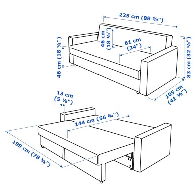 IKEA Раскладной диван FRIHETEN (ИКЕА ФРИХЕТЕН) 50341148 фото - 13