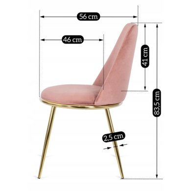 Обідній стілець Mebel Elit ALBA Рожевий ME.ALBA/R/ZL/V/K фото - 6