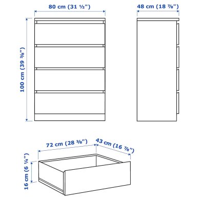 IKEA Комод MALM (ИКЕА МАЛЬМ) 70403574 фото - 6