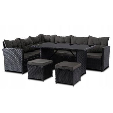 Комплект садовой мебели Mebel Elit DALLAS Черный ME.DALLAS/CZ/RT/OGR/ZES фото - 2