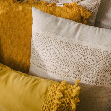 Декоративна наволочка Homla RENDA 45x45 см Бежевий 207640 фото - 6