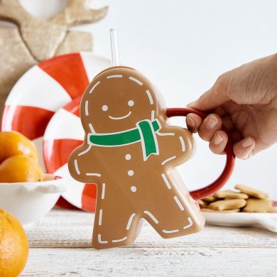 Кружка з кришкою і трубочкою Homla BRILEY 550 мл Коричневий 218970 фото - 5