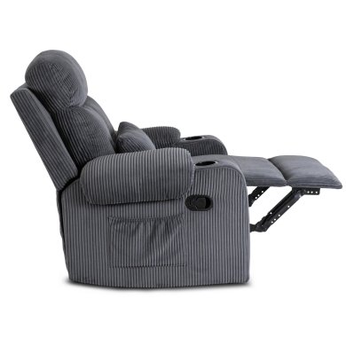 Крісло м'яке розкладне з реклайнером Mebel Elit TORRES Velvet Сірий ME.TORRES/P/SZTR/FW фото - 4