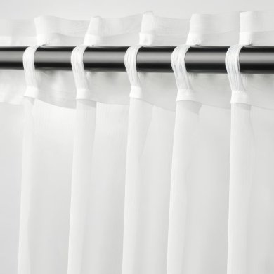 Тюль PALPLJUNGMAL 145x300 см 2 шт Белый - 5 IKEA Тюль PALPLJUNGMAL 145x300 см 2 шт Белый (ИКЕА ПАЛПЛЮНГМАЛ) 50607845 фото - 5