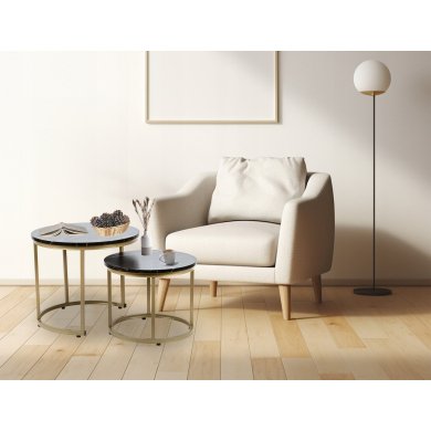 Комплект журнальних столів Kontrast SK110MCZ Marmur 2 шт Чорний - 8 Комплект журнальних столів Kontrast SK110MCZ Marmur 2 шт Чорний 6.06.14720 фото - 8