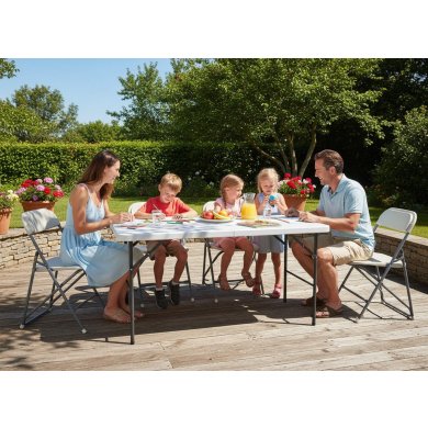 Складаний туристичний стіл Garden Line 120 см Білий ZUM2538 фото - 4