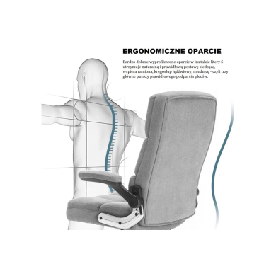 Офісне крісло Mebel Elit LONDON Сірий - 2 Офісне крісло Mebel Elit LONDON Сірий ME.LONDON/P/T/FO фото - 2