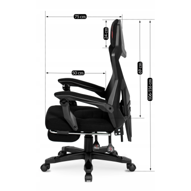 Геймерское кресло Mebel Elit BING Черный - 12 Геймерское кресло Mebel Elit BING Черный ME.BING/CZ/CZ/T/FO фото - 12