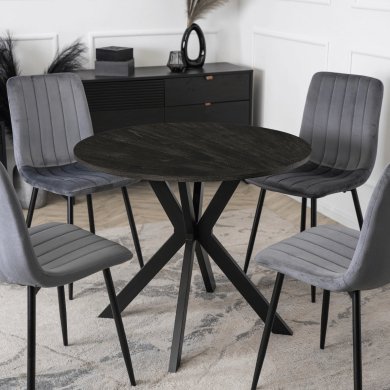 Обідній стіл Mebel Elit LAUREN 80 см Чорний ME.LAUREN/CZ/CZ/S80 фото - 3