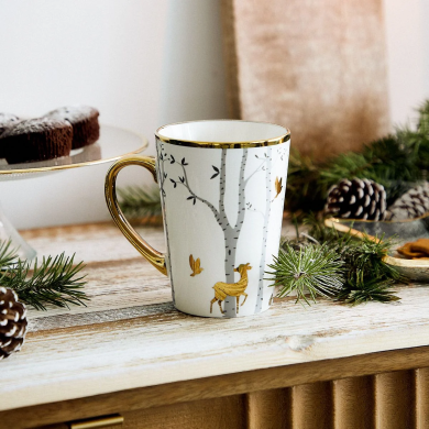 Кружка Homla NOLLA 500 мл | Білий / Золотий - 3 Кружка Homla NOLLA 500 мл | Білий / Золотий 218953 фото - 3