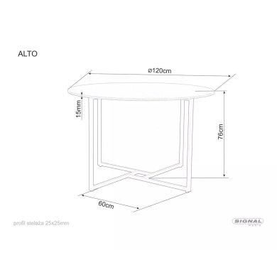 Обеденный стол Signal ALTO Дуб ALTODC фото - 5