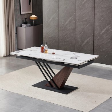 Розкладний обідній стіл Mebel Elit REX BIG Білий - 4 Розкладний обідній стіл Mebel Elit REX BIG Білий ME.REX/B/O/CER/S180-240 фото - 4