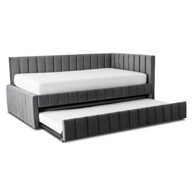 Раскладная кушетка Mebel Elit VILLEMO Welur 120x200 см Серый ME.VILLEMO/120/90/CP/V/LOZWYS фото - 3