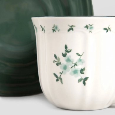 Чашка с блюдцем Homla GRETA 250 мл Зеленый - 3 Чашка с блюдцем Homla GRETA 250 мл Зеленый 234845 фото - 3