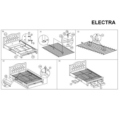 Кровать Signal Electra | 160х200 /  Серый ELECTRA160SZ фото - 6