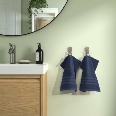 IKEA Полотенце для лица BROKGLIM 30х30 см Темно-синий (ИКЕА БРОКЛИМ) 20612056 фото - 2
