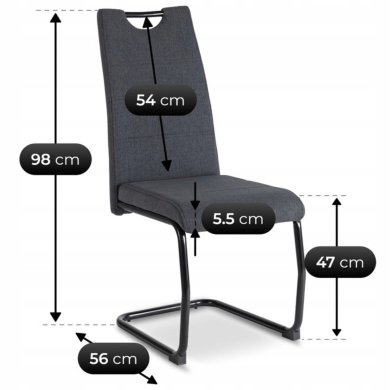 Обідній стілець Mebel Elit LOPEZ Темно-сірий ME.LOPEZ/CP/CZ/T/K фото - 8